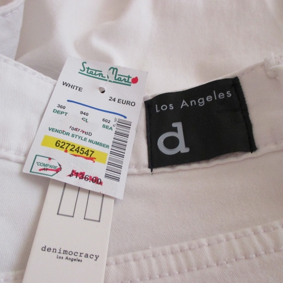 denimocracy white jeans - sz 24 Euro - MSRP $136. - Picture 2 of 3